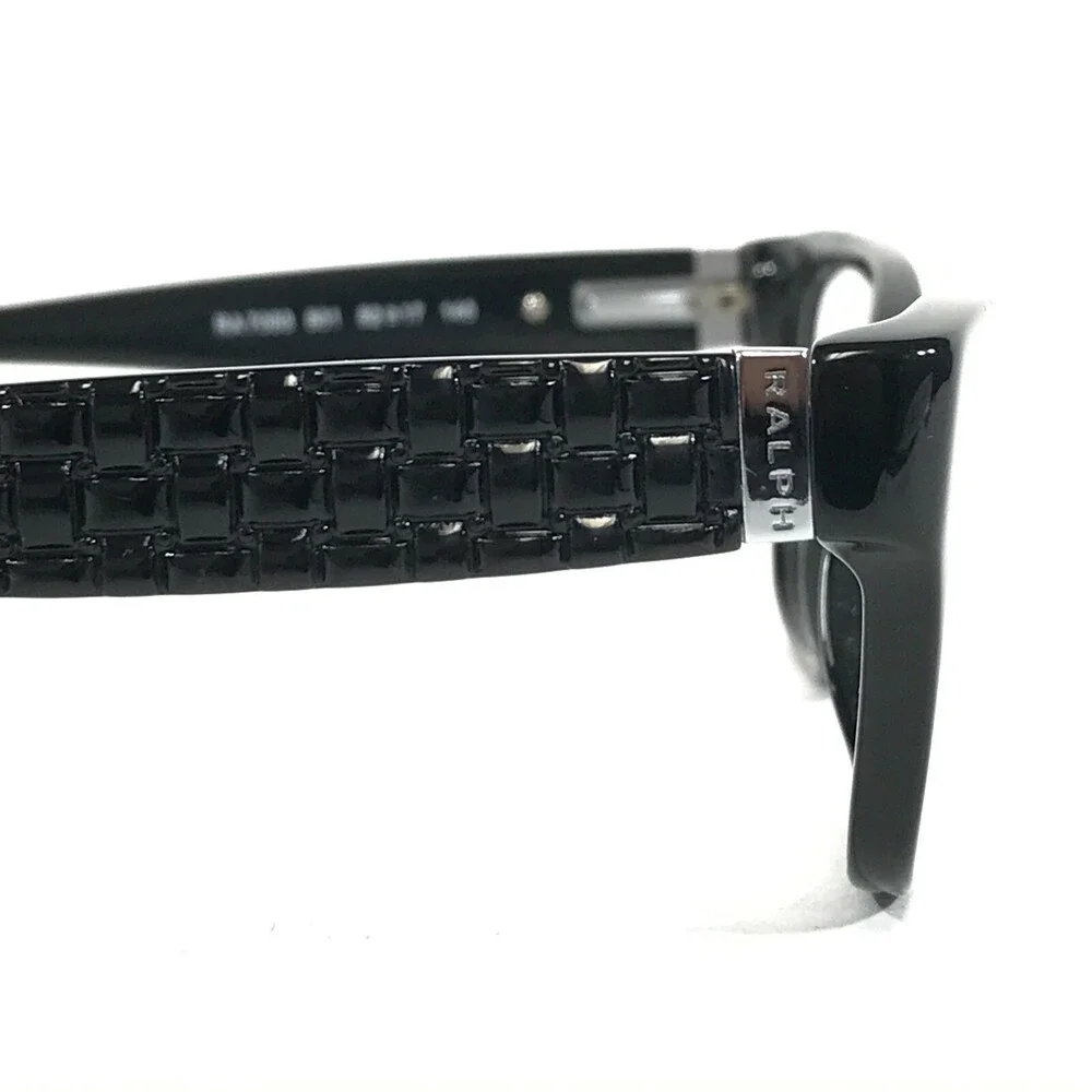 Ralph Lauren Eyeglasses Frames RA 7053 501 Black Ribbed Cat Eye 52-17-140